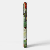 茶色の花柄に白とオレンジのポピー Case-Mate iPhoneケース (裏面 / 左)