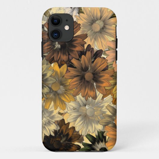 茶色の花柄 Case-Mate iPhoneケース (裏面)