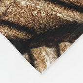 茶色の葉のアクセントエリアじゅうたん フリースブランケット (角)