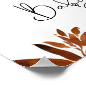 茶色の葉カボチャートラック赤ちゃんシャワーへようこそ ポスター (角)