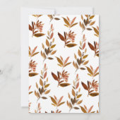 茶色の葉ハートカボチャートラック赤ちゃんシャワー 招待状 (裏面)