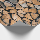 茶色の薪の山 ラッピングペーパー (角)