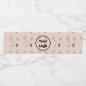 茶色の薬局のビジネスパターン ペットボトルラベル (シングルラベル)