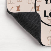 茶色の薬局のビジネスパターン マウスパッド (コーナー)