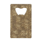 茶色の蛇の皮 クレジットカード栓抜き (正面)