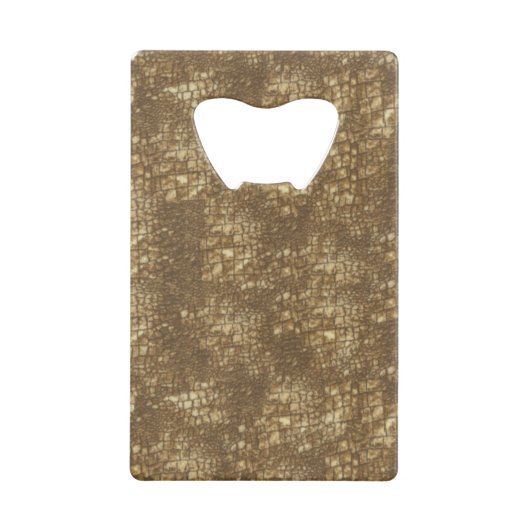 茶色の蛇の皮 クレジットカード栓抜き (裏面)