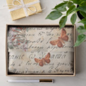 茶色の蝶のデコパージュティッシュペーパー 薄葉紙 (ギフト)