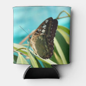 茶色の蝶の閉じた翼 缶クーラー (正面)