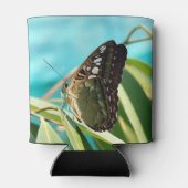 茶色の蝶の閉じた翼 缶クーラー (裏面)