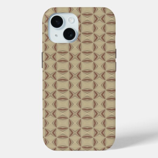 茶色の装飾三角形パターン Case-Mate iPhoneケース (裏面)