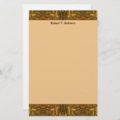 茶色の西部 便箋 (正面/裏面)