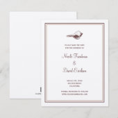 茶色の貝殻 ウェディングアナウンス 保存日付のお知らせ 招待状 (正面/裏面)