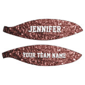 茶色の赤いグリッターがチームの名前を輝かせる バスケットボール (パネル)