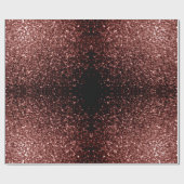 茶色の赤いフェイクグリッター ラッピングペーパー (フラット)