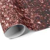 茶色の赤いフェイクグリッター ラッピングペーパー (ロールコーナー)