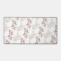 茶色の赤いレトロヴィンテージ葉パターン