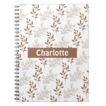 茶色の赤いレトロヴィンテージ葉パターン