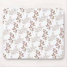 茶色の赤いレトロヴィンテージ葉パターン