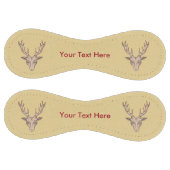 茶色の赤い縁取り雄の鹿の頭の〔雄ジカの〕枝角 ソフトボール (パネル)