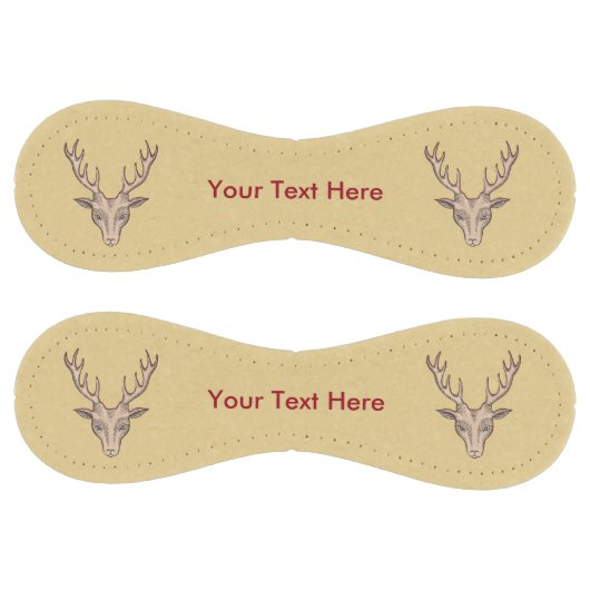 茶色の赤い縁取り雄の鹿の頭の〔雄ジカの〕枝角 ソフトボール (パネル)