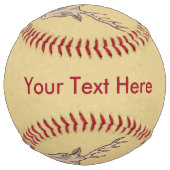 茶色の赤い縁取り雄の鹿の頭の〔雄ジカの〕枝角 ソフトボール (正面)