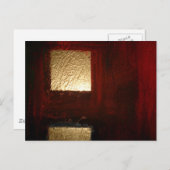 茶色の赤い金ゴールド抽象芸術 ポストカード (正面/裏面)