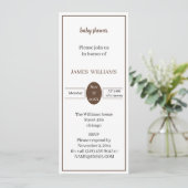 茶色の赤ちゃんシャワーパーソナライズされた 招待状 (スタンド正面)