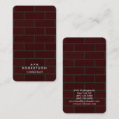 茶色の赤レンガ壁レンガクリエイティブコンサルタント 名刺 (正面/裏面)