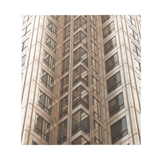 茶色の超高層ビルテクスチャ ノートパッド (正面)