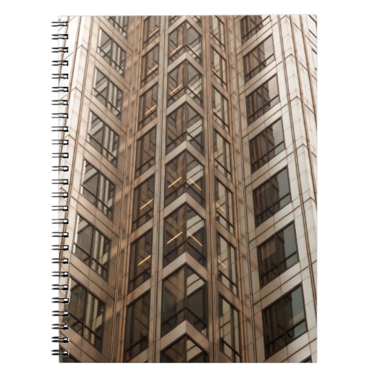 茶色の超高層ビルテクスチャ ノートブック (正面)