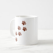 茶色の足アイコン コーヒーマグカップ (正面左)