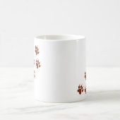 茶色の足アイコン コーヒーマグカップ (中央)