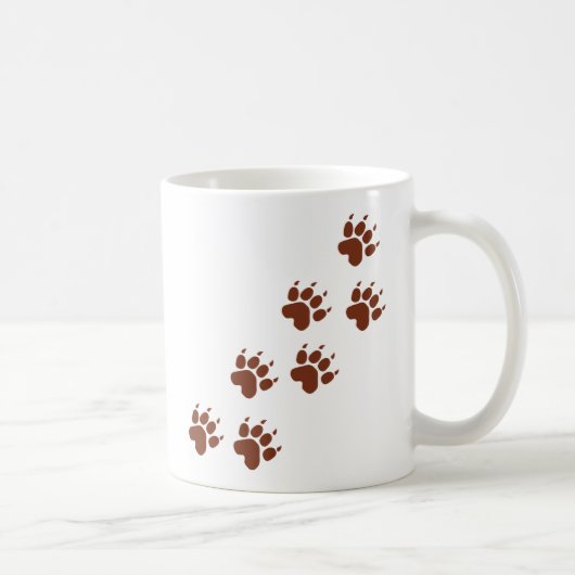 茶色の足アイコン コーヒーマグカップ (右)