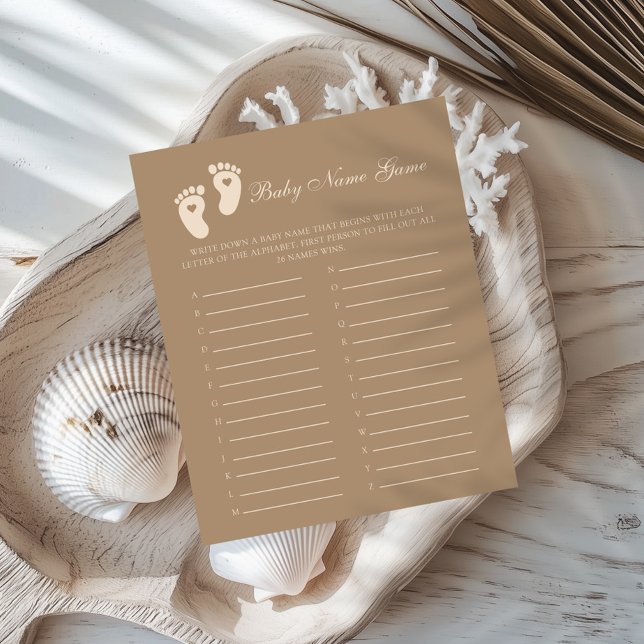 茶色の足跡ジェンダー表示ベビー名ゲーム (クリエイターアップロード済み)