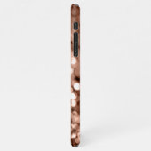 茶色の輝ガーリーかしいモノグラム iPhoneケース (左側)