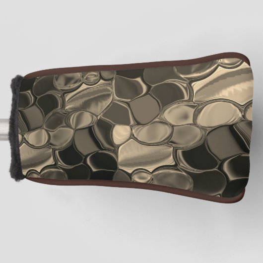 茶色の部分、円、丸い形？ ゴルフヘッドカバー (正面)