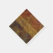 茶色の部族金ゴールドパター絵を描ン スタンダードカクテルナプキン (角)
