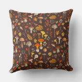 茶色の野生のキノコ クッション (裏面)