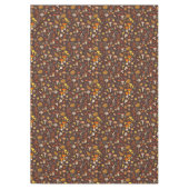 茶色の野生のキノコ テーブルクロス (正面)