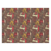 茶色の野生のキノコ テーブルクロス (正面(横))