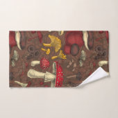 茶色の野生のキノコ バスタオルセット (ハンドタオル)