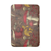 茶色の野生のキノコ バスマット (正面縦)