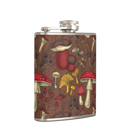 茶色の野生のキノコ フラスク (右)