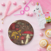 茶色の野生のキノコ ペーパープレート (パーティー)