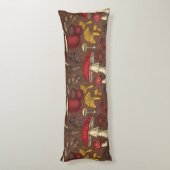 茶色の野生のキノコ ボディピロー (裏面 (縦))