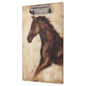 茶色の野生馬のプロフィール クリップボード (左)