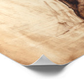 茶色の野生馬のプロフィール ポスター (角)