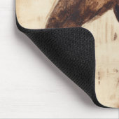 茶色の野生馬のプロフィール マウスパッド (コーナー)