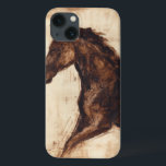 茶色の野生馬のプロフィール iPhone 13ケース<br><div class="desc">このダークホースの美しいは茶色とベージュシンプルの2色で完璧に捉えられ、この色に使われるインクの切れ味が絵画よりリアルになる。茶色のコンテンポラリースタリオンの輪郭を表すこのアートのプリントはリビングルーム、ダイニングルーム、ベッドルームにキャラクターを追加する。</div>