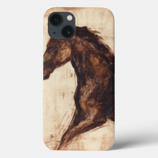 茶色の野生馬のプロフィール Case-Mate iPhoneケース (裏面)